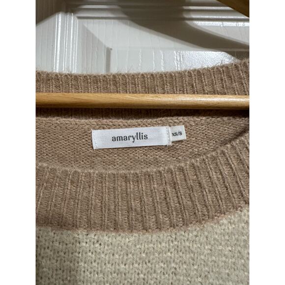 Amaryllis women's patchwork oversized boat neck sweater‎ size Xs/S - Picture 2 of 5